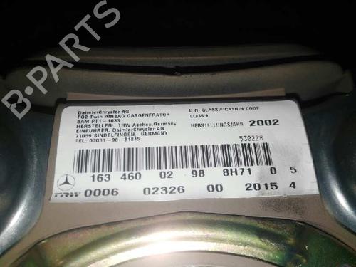 Driver airbag MERCEDES-BENZ M-CLASS (W163) ML 270 CDI (163.113) | BP3614906C9 