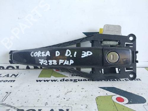 Used Front left exterior door handle OPEL CORSA D (S07) [2006-2015]  4056617