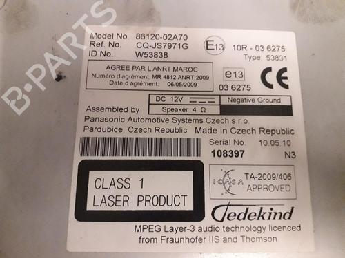 radio-toyota-auris-_e15_-8612002a70-2006-2007-2008-2009-2010-2011-2012-4702976 main image