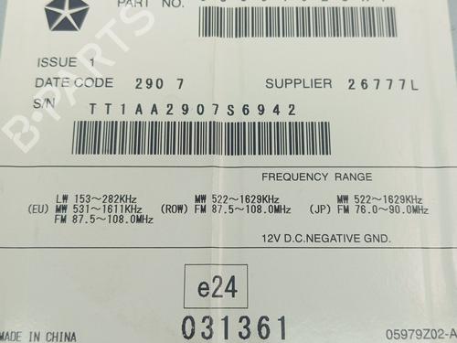 Radio CHRYSLER GRAND VOYAGER V (RT) 2.8 CRD | BP34606865E6  - Image 5