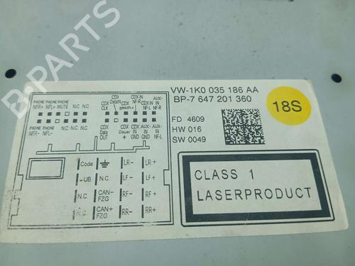 Radio VW PASSAT CC B6 (357) | BP25978663E6