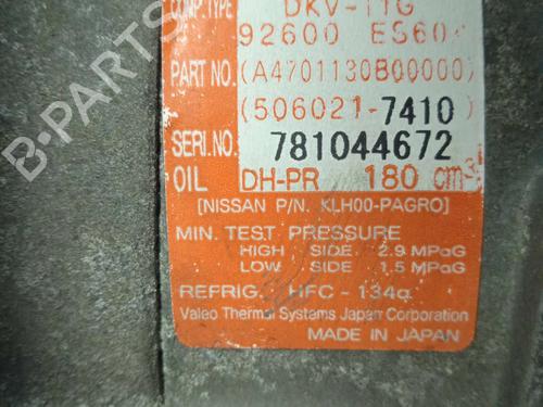AC compressor NISSAN X-TRAIL I (T30) 2.2 dCi | BP11160606M34