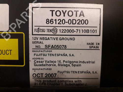 Used Radio TOYOTA YARIS (_P9_) 1.4 D-4D (NLP90_, NLP90R) (90 hp) 4348016