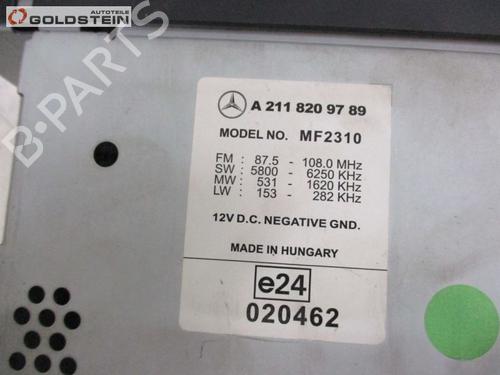 Radio MERCEDES-BENZ E-CLASS T-Model (S211) E 200 T Kompressor (211.242) | BP25224235E6 