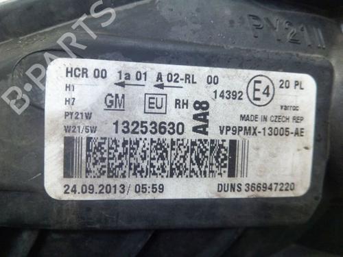 Right headlight OPEL MERIVA B MPV (S10) 1.4 (75) | BP30184460C29