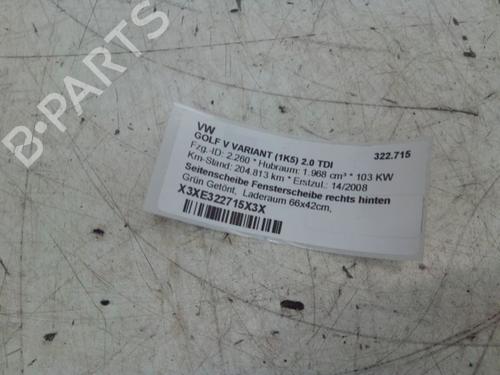 Rear right door window VW GOLF V Variant (1K5) 2.0 TDI 16V | BP29104663C21 