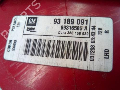 Right taillight OPEL CORSA D (S07) 1.0 (L08, L68) | BP27162500C35 