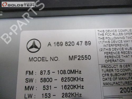 Radio MERCEDES-BENZ A-CLASS (W169) A 200 CDI (169.008, 169.308) | BP18757412E6 
