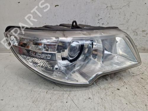 Used Right headlight SKODA SUPERB II (3T4) 2.0 TDI (140 hp) 29106220