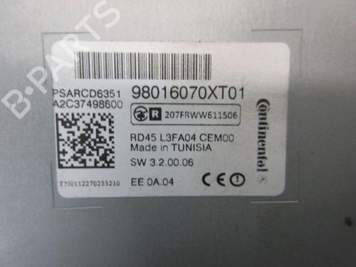 Radio PEUGEOT 207 CC (WD_) 1.6 16V | BP21136847E6 