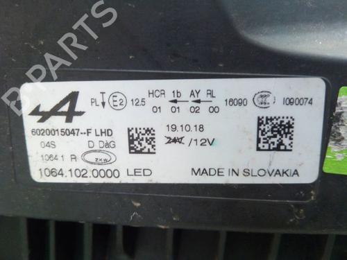 Right headlight ALPINE A110 II 1.8 | BP29603139C29