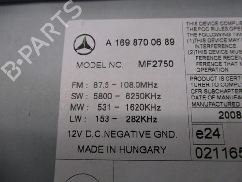 Radio MERCEDES-BENZ A-CLASS (W169) A 150 (169.031, 169.331) | BP29094308E6 