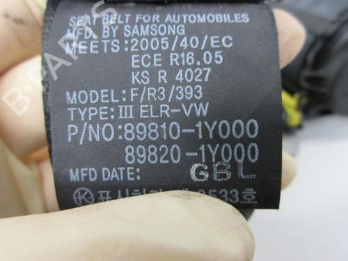 Rear left seatbelt KIA PICANTO II (TA) 1.0 | BP29092992I29 