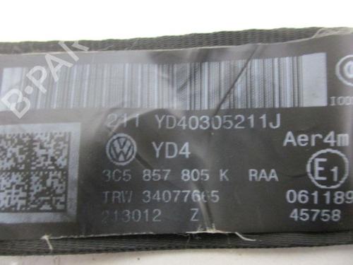 Rear left seatbelt VW PASSAT B7 (362) 1.6 TDI | BP37098217I29 - Image 2