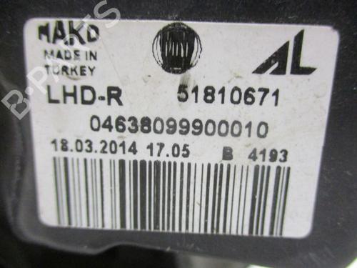 Right headlight FIAT DOBLO Cargo (263_) 1.3 D Multijet | BP32661125C29