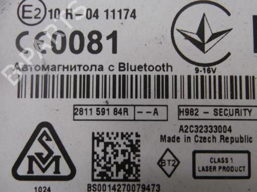 Radio RENAULT MEGANE III Hatchback (BZ0/1_, B3_) 1.6 16V (BZ1B, BZ1H) | BP18807184E6 