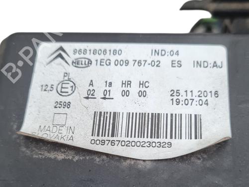 Used Left headlight CITROËN C3 Picasso (SH_) 1.2 THP 110 (SHHNZ6) (110 hp) 30310082