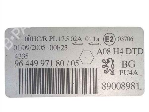 Right headlight PEUGEOT 1007 (KM_) 1.4 | BP24902241C29