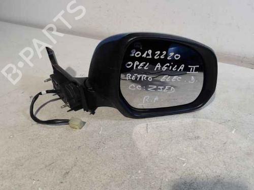 Used Right mirror OPEL AGILA B (H08) 1.2 (F68) (94 hp) 24908104