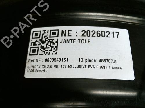 Used Rim Rim CITROËN C5 III (RD_) 2.0 HDi (RDRHD8, RDRHDJ, RDRHR8, RDRHRJ) (136 hp) 40516475 40516475
