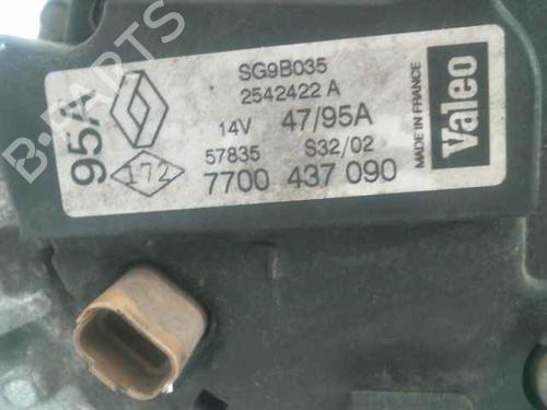 Alternator RENAULT CLIO II (BB_, CB_) 1.2 16V (BB05, BB0W, BB11, BB27, BB2T, BB2U, BB2V, CB05,... | BP25764741M7 