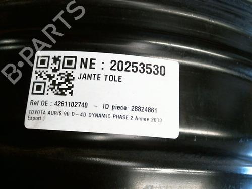 Used Rim Rim TOYOTA AURIS (_E15_) 1.4 D-4D (NDE150_, NDE150R) (90 hp) 40467968 40467968