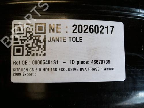 Used Rim Rim CITROËN C5 III (RD_) 2.0 HDi (RDRHD8, RDRHDJ, RDRHR8, RDRHRJ) (136 hp) 40516476 40516476