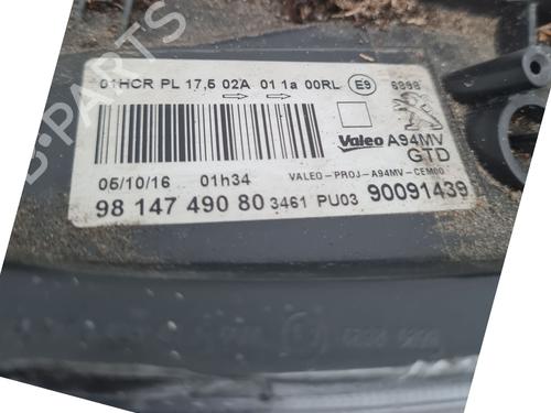 Left headlight PEUGEOT 2008 I (CU_) 1.2 THP 110 / PureTech 110 | BP29441157C28 