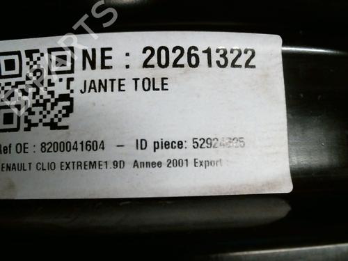 Used Rim Rim RENAULT CLIO II (BB_, CB_) 1.9 D (B/CB0E, BB0J) (64 hp) 40516525 40516525