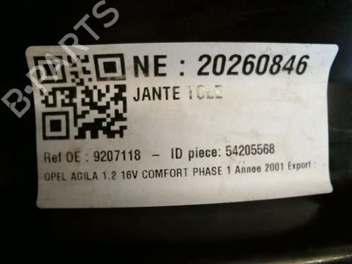 Used Rim Rim OPEL AGILA A (H00) 1.2 16V (F68) (75 hp) 40461976 40461976