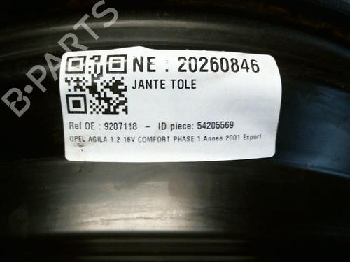 Used Rim Rim OPEL AGILA A (H00) 1.2 16V (F68) (75 hp) 40461977 40461977