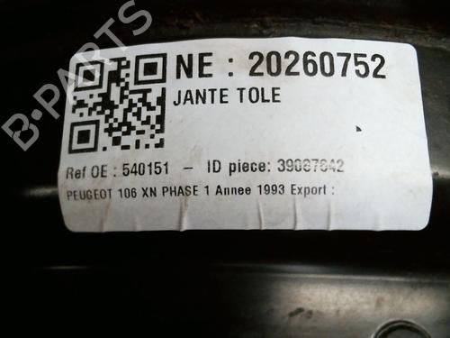 Used Rim Rim PEUGEOT 106 I (1A, 1C) 1.0 (50 hp) 40461963 40461963