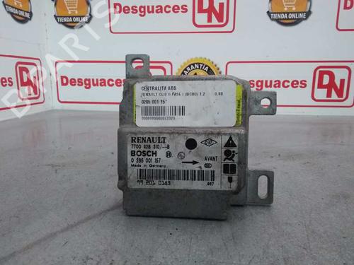 Kollisjonspute styreenhet RENAULT CLIO II (BB_, CB_) 1.4 (B/CB0C, B/CB0S) (75 hp) 15427305