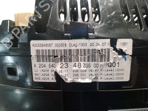 Instrument cluster MERCEDES-BENZ C-CLASS (W204) C 220 CDI (204.008) | BP16653971C47 