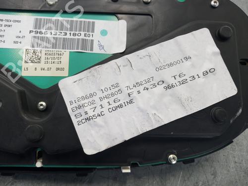Instrument cluster PEUGEOT 307 CC (3B)  | BP15459840C47 