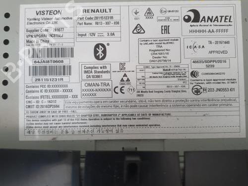 Radio RENAULT CLIO IV (BH_) 0.9 TCe 90 (BHNF, BHMA, BHMH, BHJK, BHJR) | BP28166784E6 