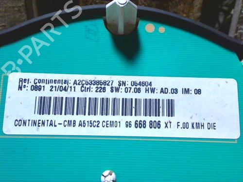 Instrument cluster CITROËN C3 II (SC_) 1.4 HDi 70 (SC8HZC, SC8HR0, SC8HP4) | BP24024208C47