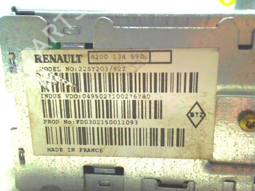 Radio RENAULT LAGUNA II (BG0/1_) 1.9 dCi (BG08, BG0G) | BP23568216E6