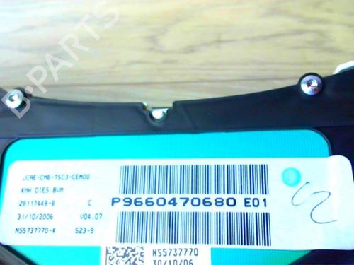 Instrument cluster PEUGEOT 307 (3A/C) 2.0 HDi 135 | BP24024756C47 