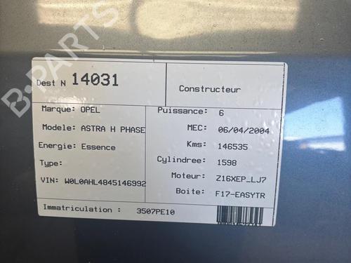 Gearbox OPEL ASTRA H (A04) 1.6 (L48) | BP27260897M3