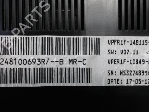 Instrument cluster RENAULT MEGANE IV Hatchback (B9A/M/N_) 1.6 dCi 130 (B9A4) | BP25376865C47