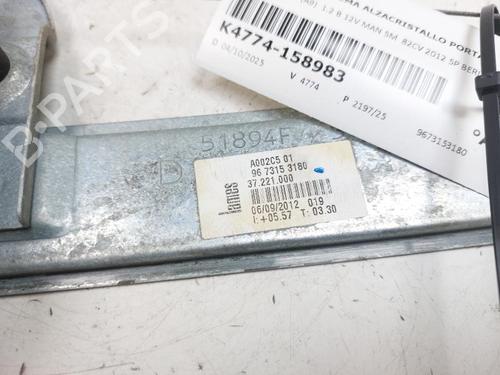 Rudehejsemekanisme Højre foran PEUGEOT 208 I (CA_, CC_) 1.2 VTI 82 | BP29448054C23 