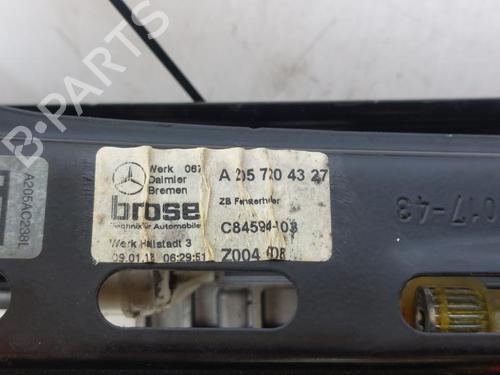 Front left window mechanism MERCEDES-BENZ C-CLASS Convertible (A205) C 250 d (205.408) | BP17206528C22 