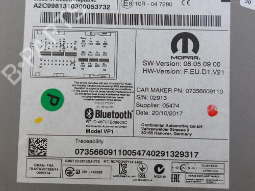 Radio FIAT TIPO Saloon (356_, 357_) 1.3 D (356SXB1A, 356SXH1A, 356SXD1A) | BP15268288E6 