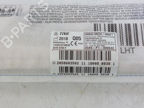 Left curtain airbag MERCEDES-BENZ C-CLASS Convertible (A205) C 250 d (205.408) | BP17206509C11