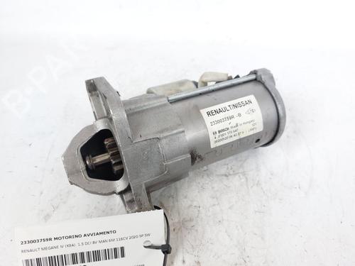 Startmotor Startmotor RENAULT MEGANE IV Grandtour (K9A/M/N_) 1.5 Blue dCi 115 (K9A6) (116 hp) 19930952 19930952