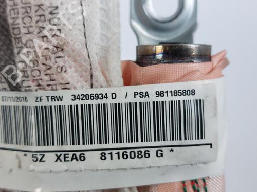 Venstre gardin kollisjonspute CITROËN C3 III (SX) 1.6 BlueHDi 75 | BP15165508C11