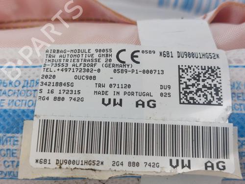 Right curtain airbag VW POLO VI (AW1, BZ1, AE1) 1.0 MPi | BP17206273C12 