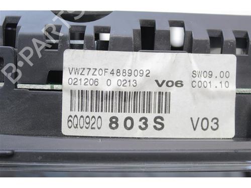 Instrument cluster VW POLO (9N_, 9A_) 1.2 | BP15142904C47 