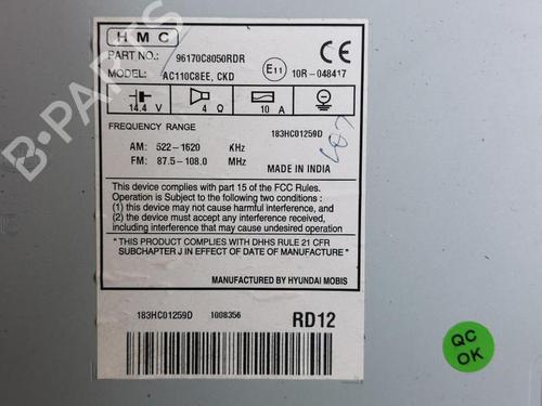Radio HYUNDAI i20 II (GB, IB) 1.2 LPG | BP15157361E6 